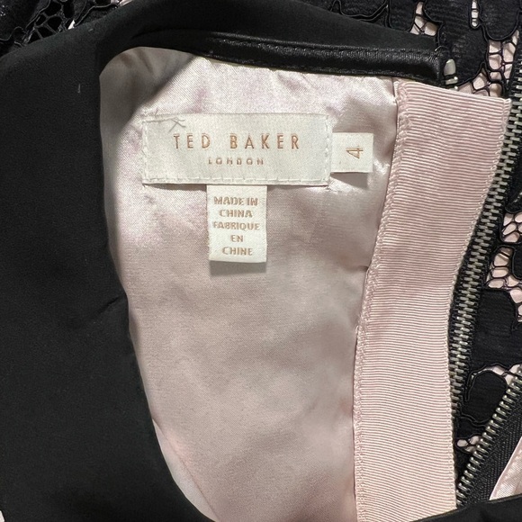 EUC Black Ted Baker Lace Dress Sz 4 - Picture 8 of 9